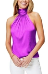 Ramy Brook Lori Stretch Silk Halter Top In Hibiscus