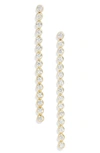 Shymi Round Bezel Set Drop Earrings In Gold