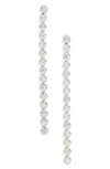 Shymi Round Bezel Set Drop Earrings In Silver