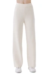 English Factory Wide Leg Knit Pants In Ivory