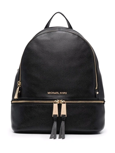 Michael Kors Medium Rhea Backpack In Black