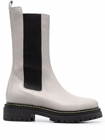 Pinko Natalie 2 Stivale Pelle Vitello In Grey