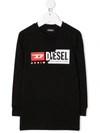 DIESEL LOGO-PRINT COTTON SWEATSHIRT