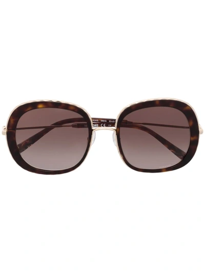 Missoni Eyewear Hammered-trim Sunglasses