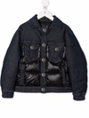 VERSACE PADDED BUTTON-UP DENIM JACKET