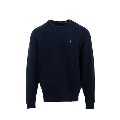 Polo Ralph Lauren Crewneck Sweatshirt With Embroidered Logo Detail In Blue