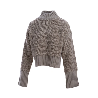 Attico Sweaters Beige In Brown