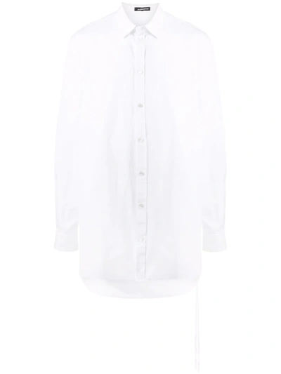 Ann Demeulemeester Long-line Button-up Shirt In Weiss