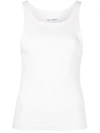 Nili Lotan Coana Ribbed Cotton-jersey Tank Top In White