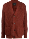 ROBERTO COLLINA BUTTON-DOWN ALPACA-BLEND KNIT CARDIGAN