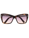Tom Ford Leah Tf849 Sunglasses In Braun