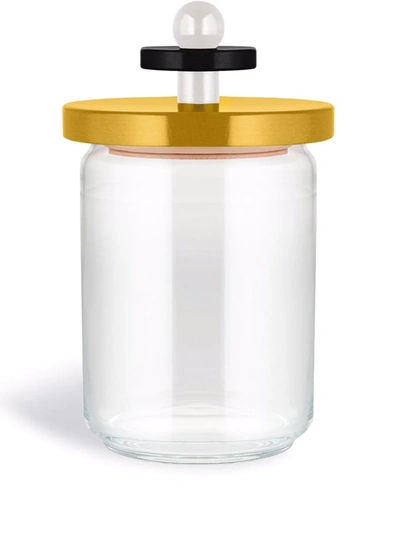Alessi 100 Values Collection Glass Jar In Gelb