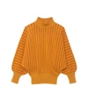 ALEMAIS KNIT BATWING STRIPE SWEATER IN TURMERIC