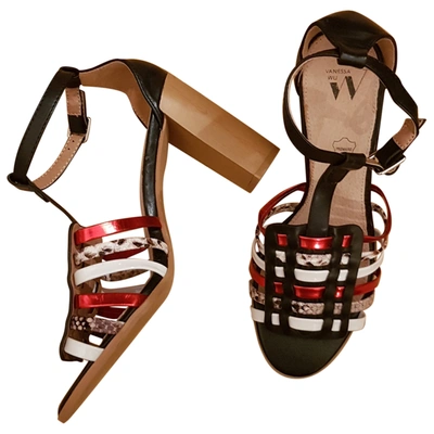Pre-owned Vanessa Wu Leather Sandals In Multicolour