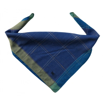 Pre-owned Issey Miyake Neckerchief In Blue