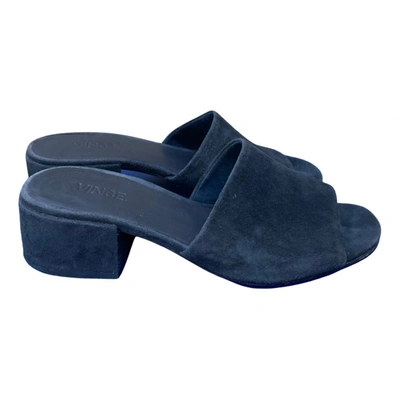 Pre-owned Vince Mules & Clogs In Navy
