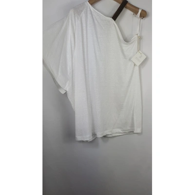 Pre-owned Brunello Cucinelli Linen T-shirt In White