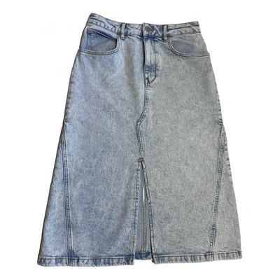 Pre-owned Maje Spring Summer 2019 Mid-length Skirt In Blue