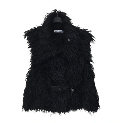 Pre-owned Issey Miyake Faux Fur Vest In Black