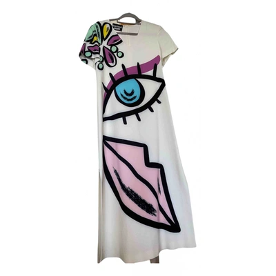 Pre-owned Moschino Maxi Dress In White