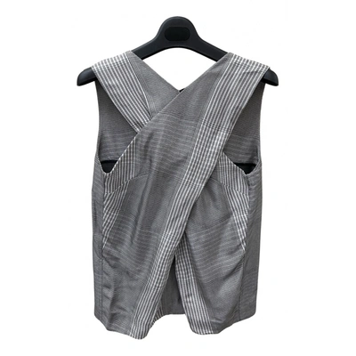 Pre-owned Alexander Wang Silk Vest In Grey