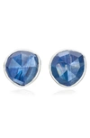 Monica Vinader Siren Stud Earrings In Silver/ Kyanite
