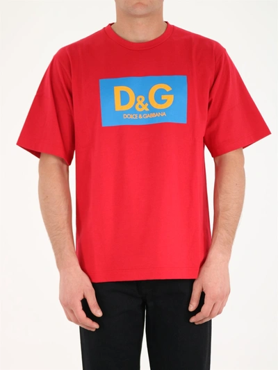 Dolce & Gabbana Red Logo T-shirt