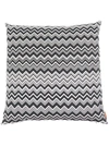 Missoni Zigzag-print Cushion In Schwarz