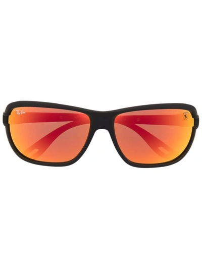 Ray Ban Square-frame Sunglasses In Rot