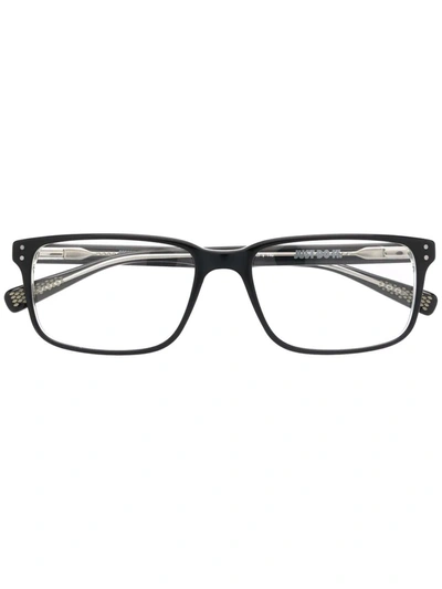 Nike Rectangle-frame Logo-print Glasses In Schwarz