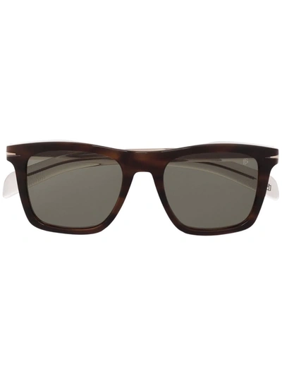 Eyewear By David Beckham Square-frame Sunglasses In Braun