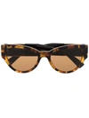 VERSACE TORTOISESHELL CAT-EYE SUNGLASSES