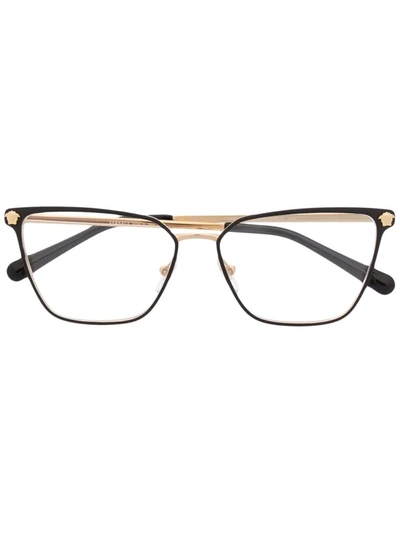Versace Square-frame Glasses In Schwarz