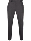 PT01 PRESSED-CREASE CHARM-DETAIL TAILORED TROUSERS