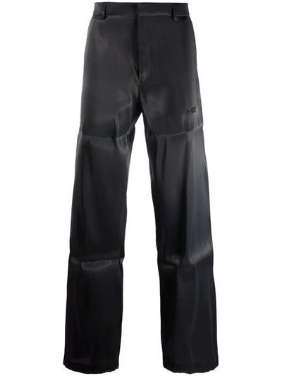 Heliot Emil Metallic-effect Straight-leg Trousers In Grau