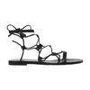 Gianvito Rossi Giza Lace-up Leather Sandals In Black