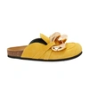 Jw Anderson Chain-link Detail Slip-on Loafers In Yellow