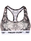 Philipp Plein New Baroque Print Bra In Pink