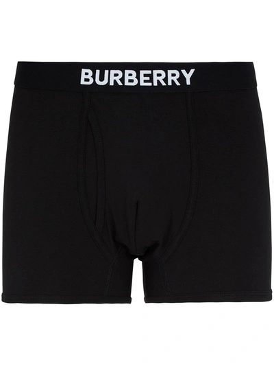 Burberry Elasticated Logo Band Boxer Shorts In Black