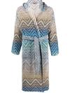 MISSONI STRIPE-PRINT TIE-FASTENING ROBE