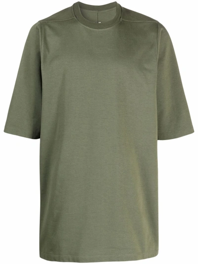 Rick Owens Oversize Cotton T-shirt In Green