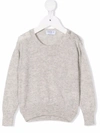 Siola Crew-neck Cashmere Jumper In Grey