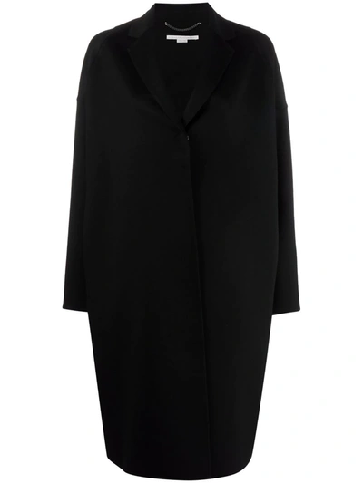 Stella Mccartney Single-breasted Wool Coat In Black