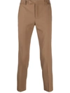 PT01 PRESSED-CREASE SLIM-FIT TAILORED TROUSERS