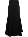 Stefano Mortari High-waisted Ruched Maxi Skirt In Black