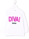 DOLCE & GABBANA DIVA-PRINT CREW NECK SWEATSHIRT