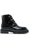 Proenza Schouler Buckle-fastening Lug Sole Boots In Black