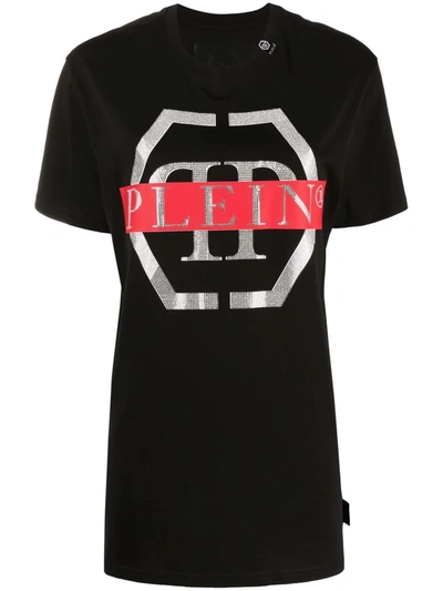 Philipp Plein Hexagon Logo T-shirt In Schwarz
