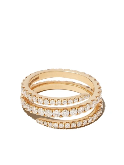 ANITA KO 18KT YELLOW GOLD COIL DIAMOND RING