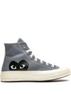 CONVERSE X COMME DES GARÇONS PLAY CHUCK 70 HI "STEEL GRAY" SNEAKERS